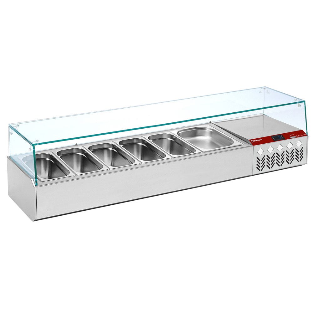 Kühlaufsatz GN 6x1/3, mit gerader Glasscheibe - SY160G/PP9
