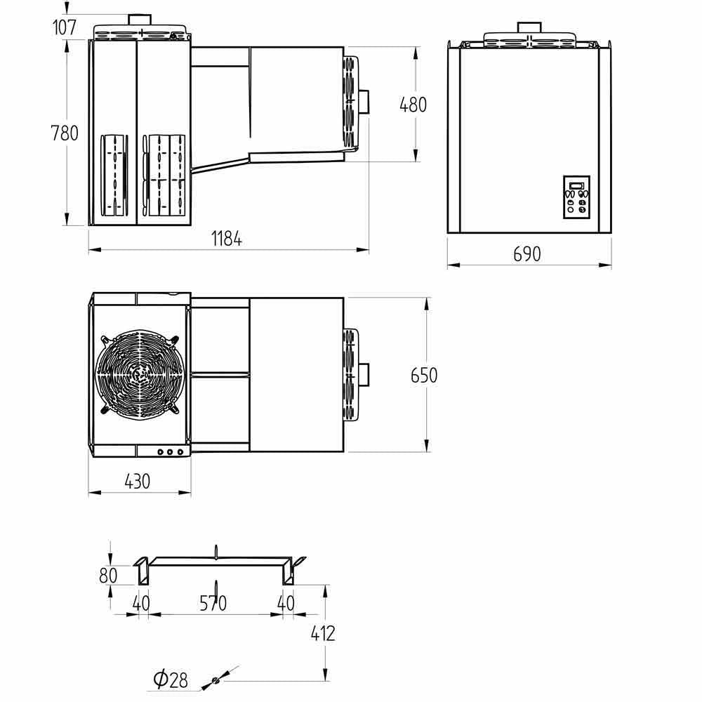 Kühlaggregat "Rucksack" T° -15°-25° - AN300T-3G