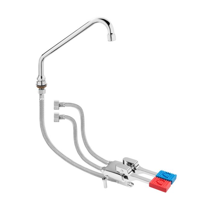 SARO Armatur mit Fußpedal - Kalt- / Warmwasser Set Modell THEA-1