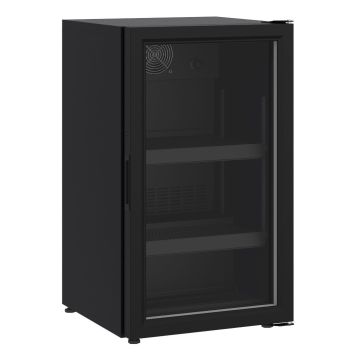KÜHLSCHRANK TISCHMODEL GLASTÜR 136L SCHWARZ-1