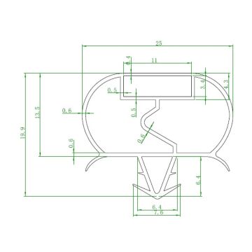 Gummidichtung Glas-Tür für THL650/1410
