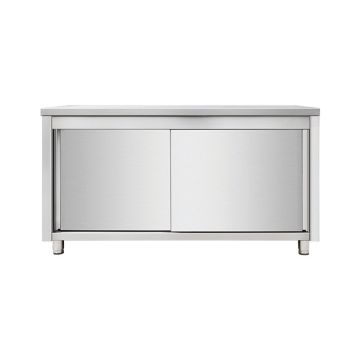 Arbeitsschrank aus Edelstahl, 80 x 70